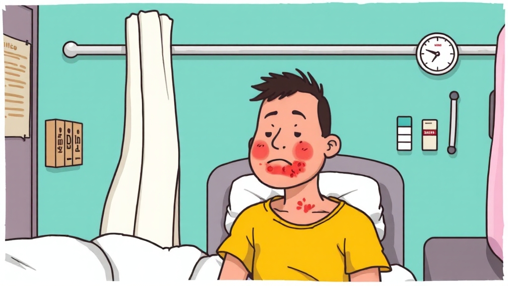 콜린성 두드러기 진단 (cartoon 스타일)