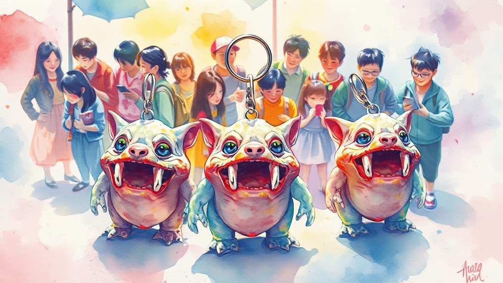 라부부 키링, 문화적 의미는? (watercolor 스타일)