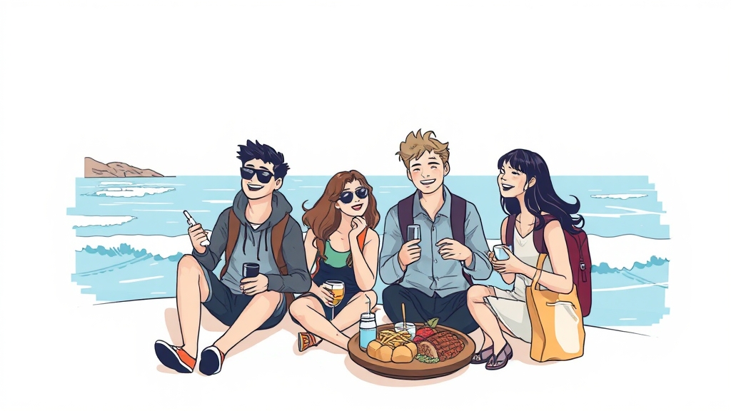 강릉 여행 정보: 준비물, 맛집, 팁 (illustration 스타일)