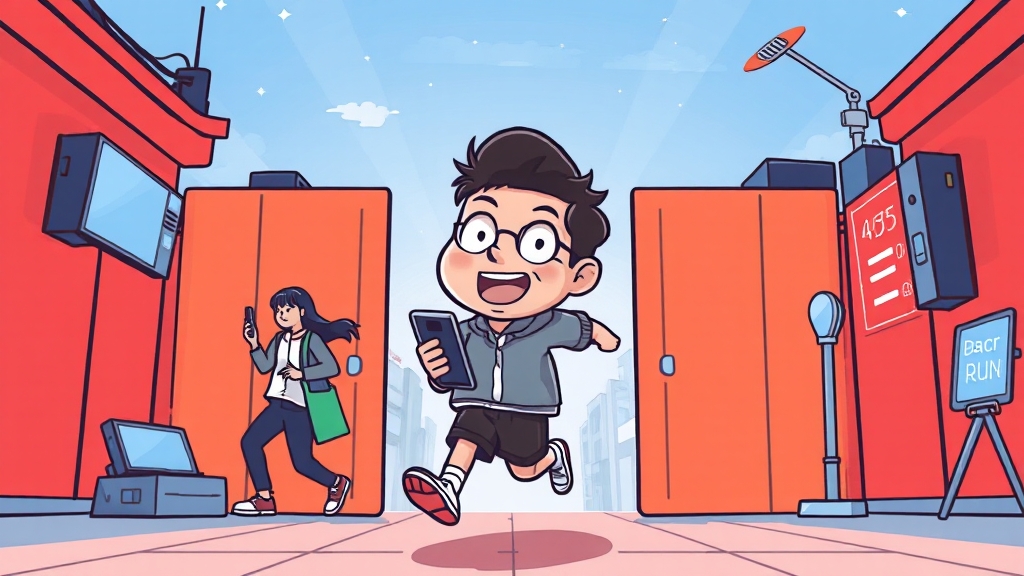 서울런4050 프로그램 (cartoon 스타일)