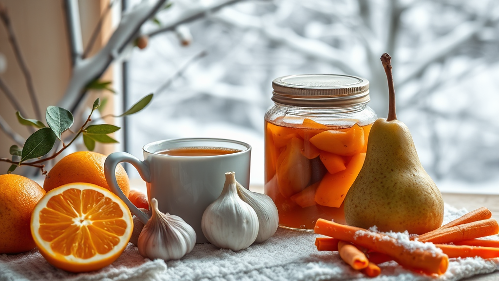 겨울철 면역력, 왜 중요할까요? (realistic 스타일)