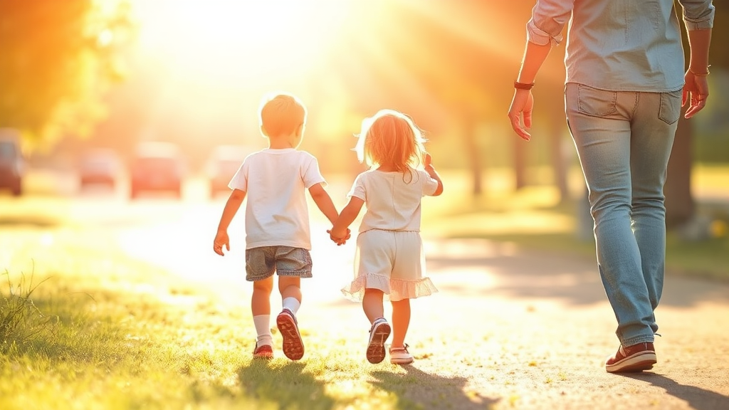 미성년 자녀 시: 친권/양육권 결정 (watercolor 스타일)