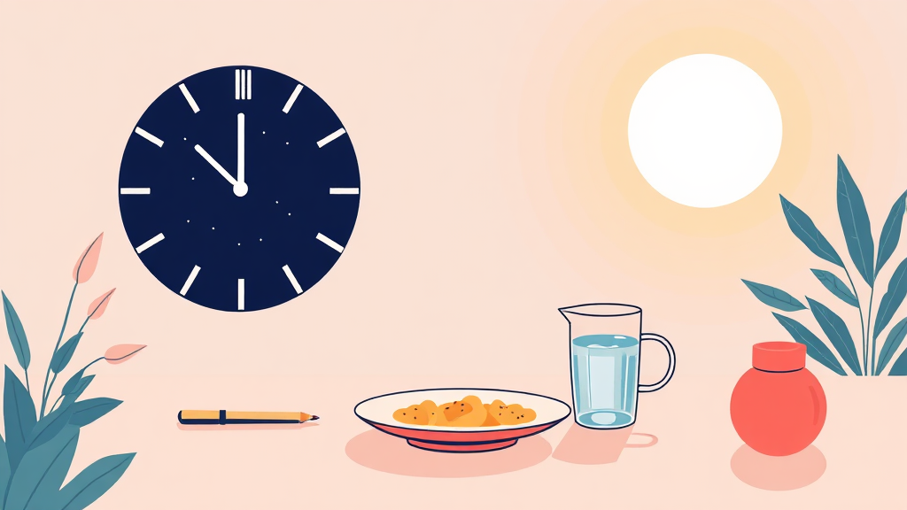 12시간 금식, 어떻게 시작할까요? (illustration 스타일)