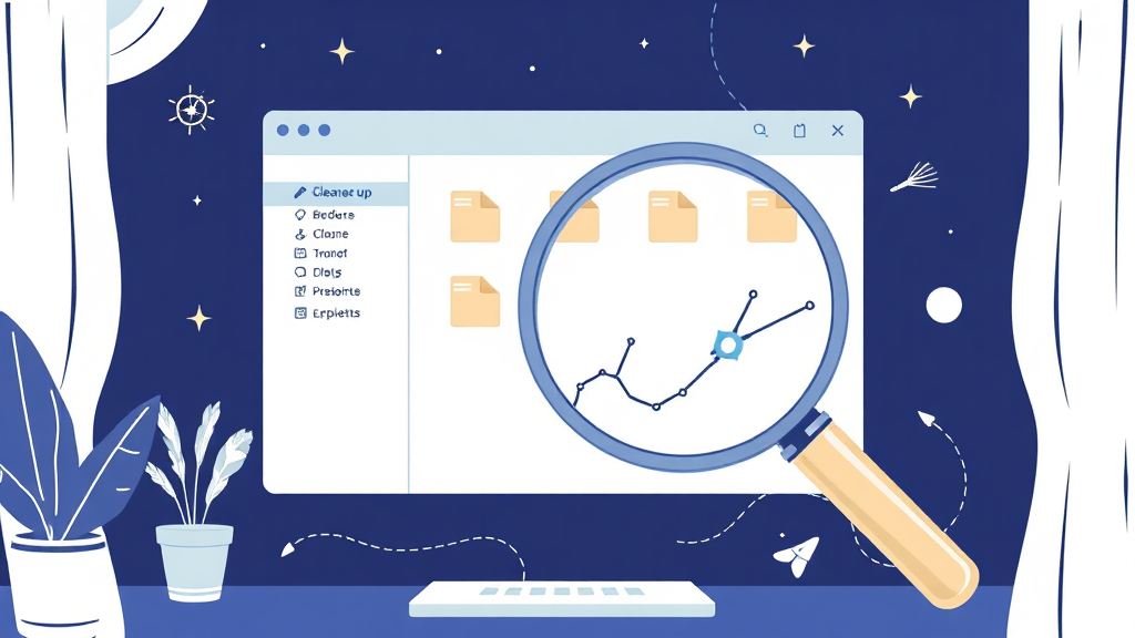 업데이트 캐시, 깨끗하게 초기화! (illustration 스타일)