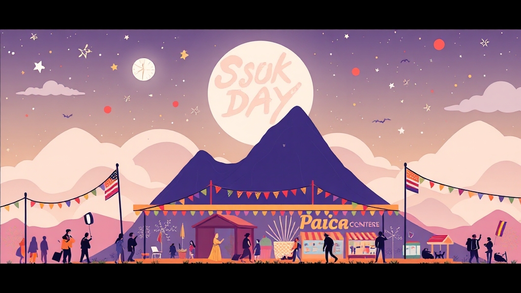 쓱데이와 문화 축제 (illustration 스타일)