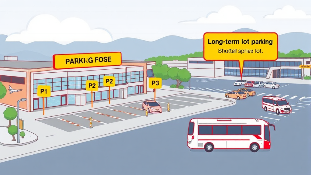 김해공항 주차장 종류 및 위치 파악하기 (cartoon 스타일)