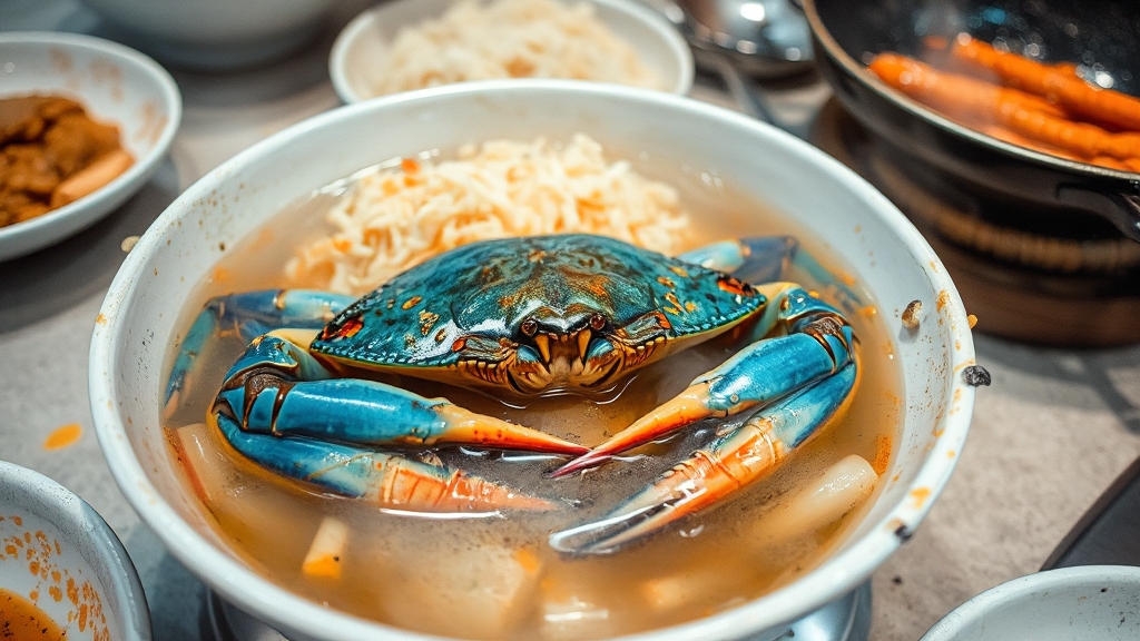 꽃게 요리의 활용: 찜 외 다양한 레시피 (watercolor 스타일)