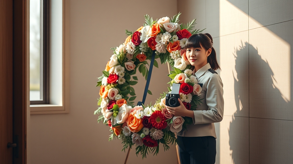 근조화환 관련 서비스 안내 (realistic 스타일)