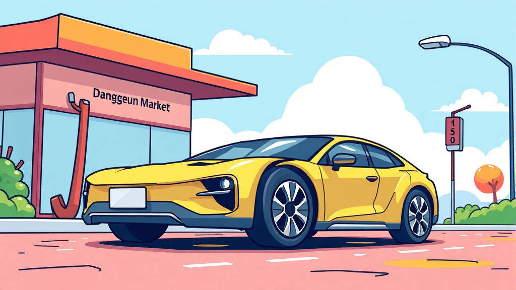 케이카의 새로운 도전: 개인 거래 서비스 (cartoon 스타일)