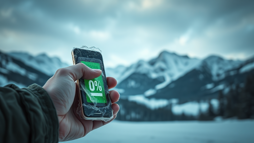 배터리 광탈, 왜 겨울에 심할까? (realistic 스타일)