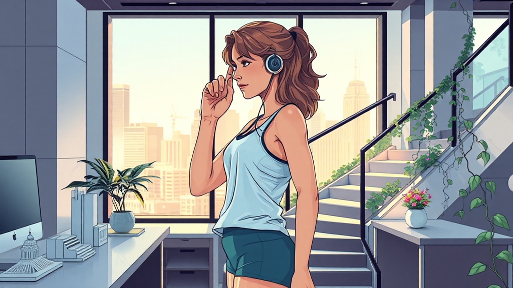 오픈이어 이어폰 장점 분석 (illustration 스타일)