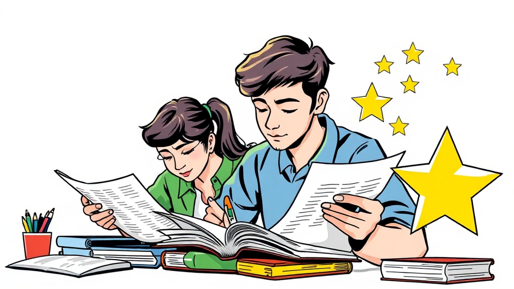 기출문제와 함께하는 성공적인 검정고시 준비 (illustration 스타일)