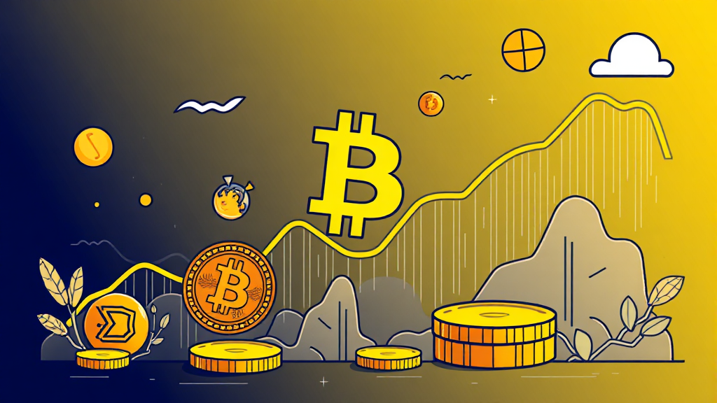 비트코인 최신 시장 동향 (illustration 스타일)