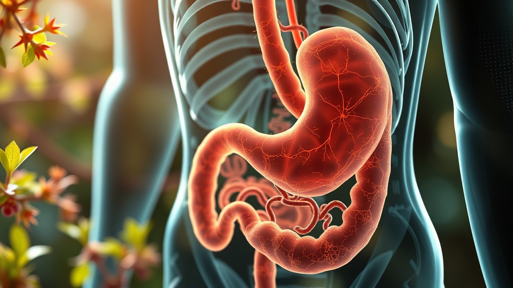 매스틱 유산균: 위 건강의 핵심 성분과 효능 (realistic 스타일)