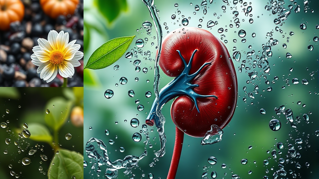 계절별 탈수 특징 및 신장 관리법 (realistic 스타일)