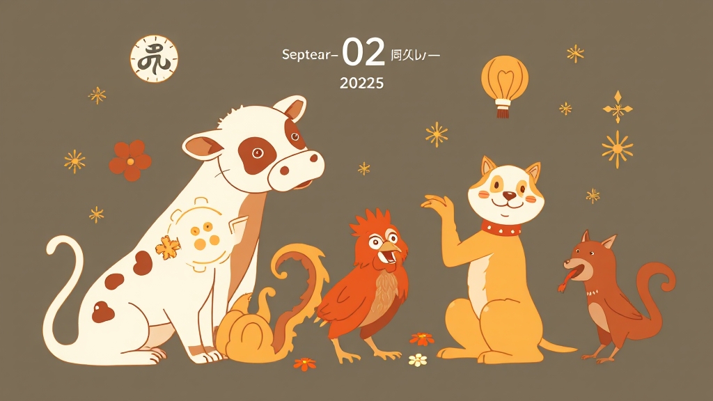 12가지 띠별 오늘의 운세 (illustration 스타일)