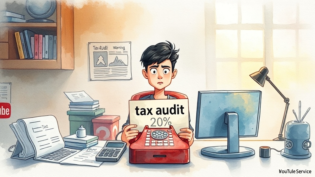 미신고 시 불이익, 세무 조사 대응! (watercolor 스타일)