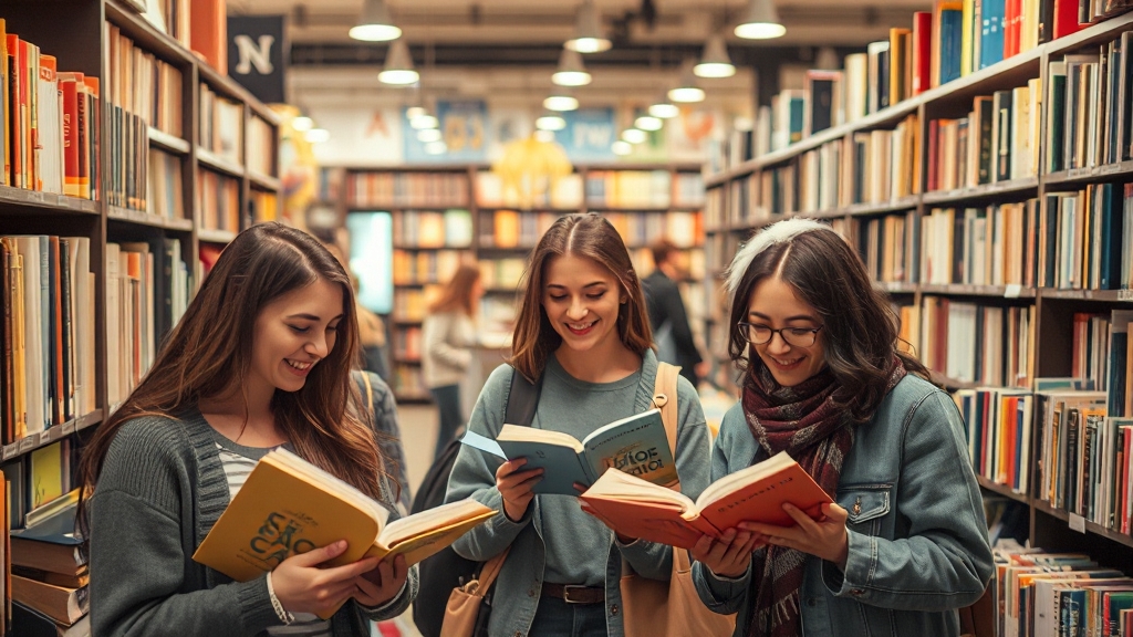 도서/서점: 지식 충전 (realistic 스타일)