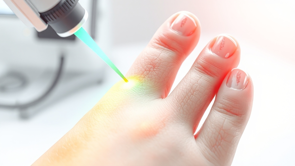 최신 무좀 치료법 (watercolor 스타일)