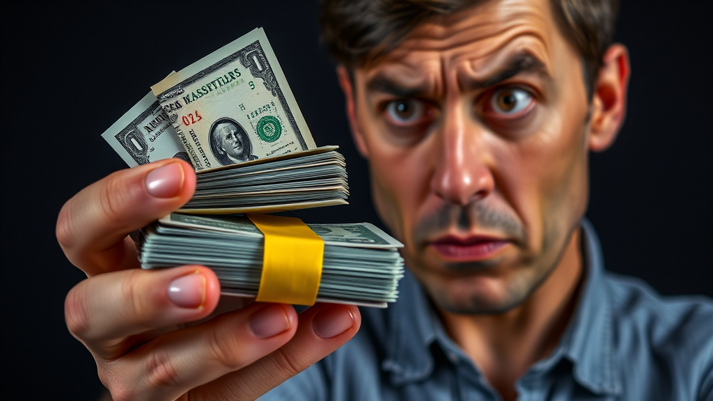 마이너스 통장 사용 시 주의사항 (realistic 스타일)