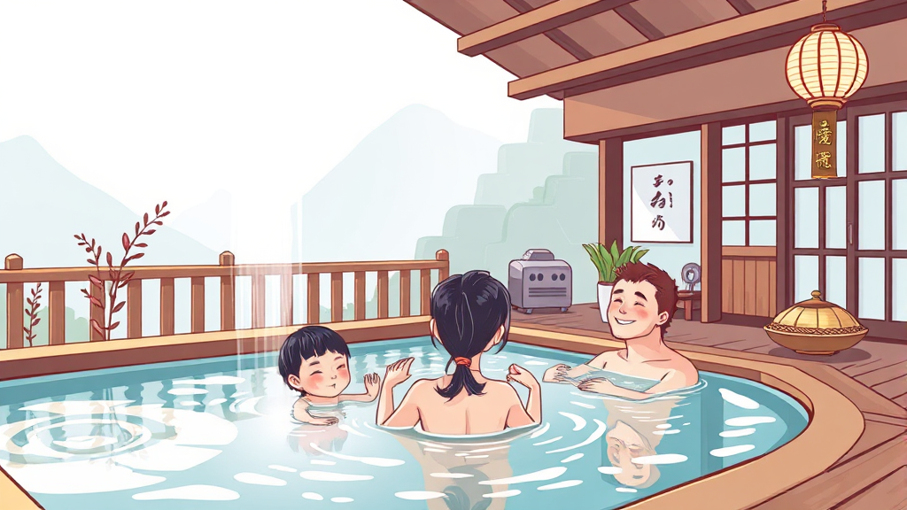 료칸 선택, 위생이 최우선! (illustration 스타일)