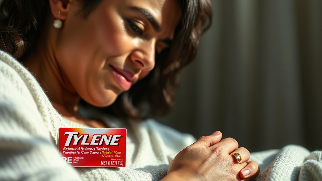 ER vs 일반 타이레놀 차이 (realistic 스타일)