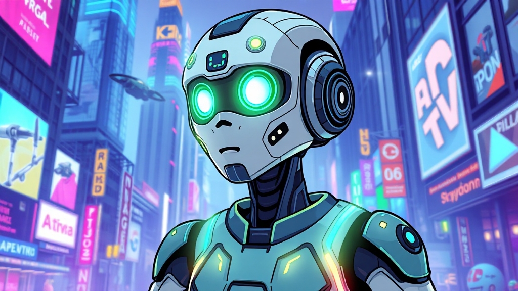 휴머노이드 로봇 특징 (cartoon 스타일)