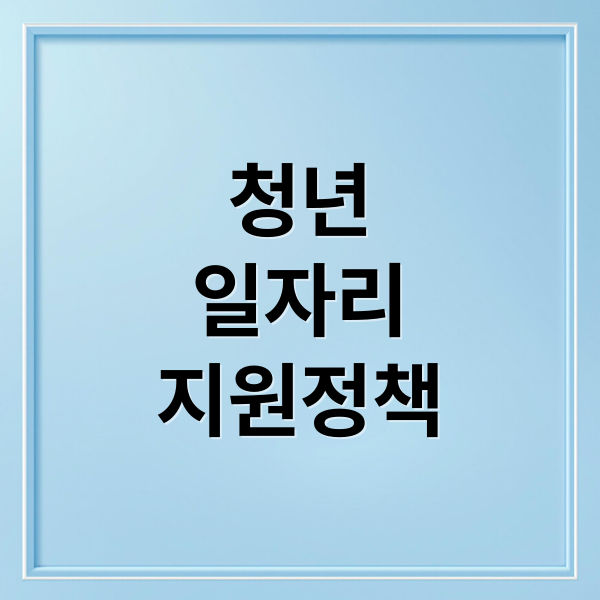 청년
일자리
지원정책 (청년 일자리 지원 체크리스트)