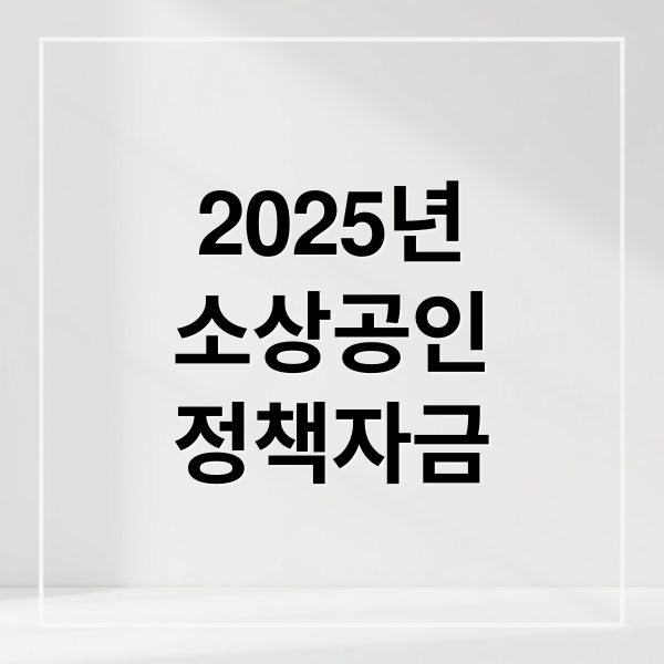 2025년
소상공인
정책자금 (소상공인 정책자금 홈페이지)