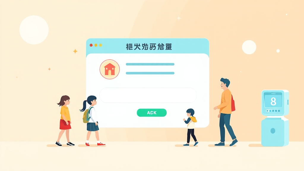 자녀 등록 및 승인 절차 (illustration 스타일)