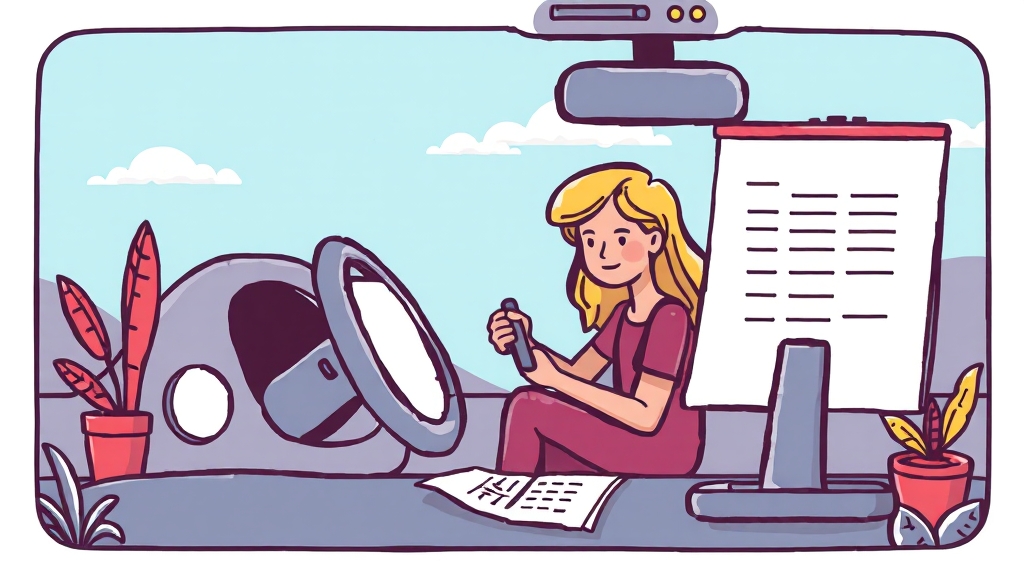 필기시험 준비 및 합격 전략 (illustration 스타일)