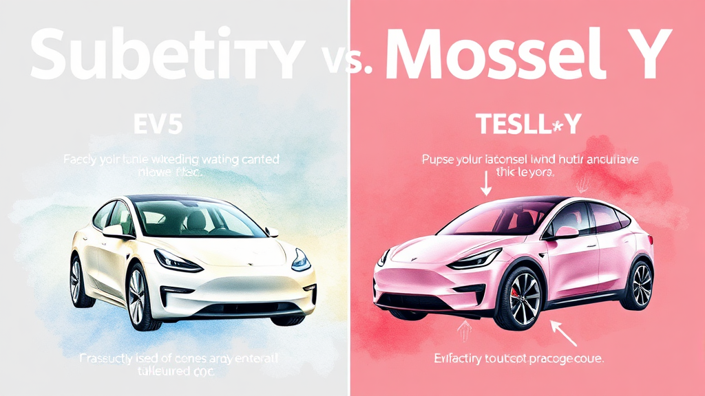 전기차 보조금: EV5 vs 테슬라, 누가 유리? (watercolor 스타일)
