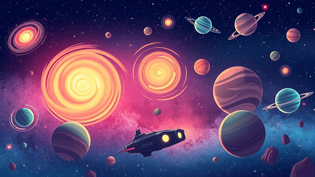JWST, 우주를 향한 야심찬 목표 (cartoon 스타일)