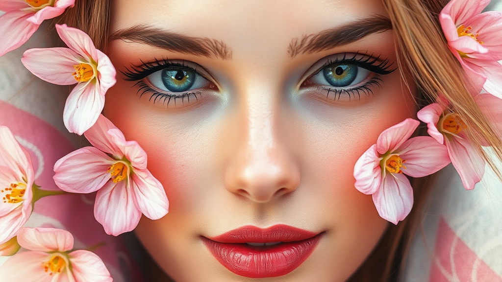 파비플로라 추출물의 피부 효능 (watercolor 스타일)