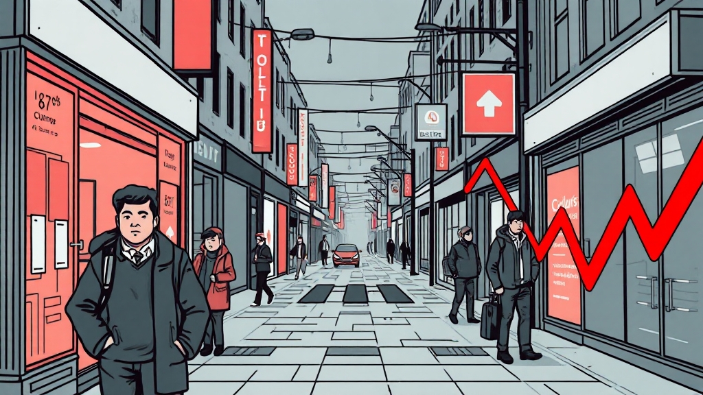 자영업 수익, 얼마나 줄었나? (illustration 스타일)