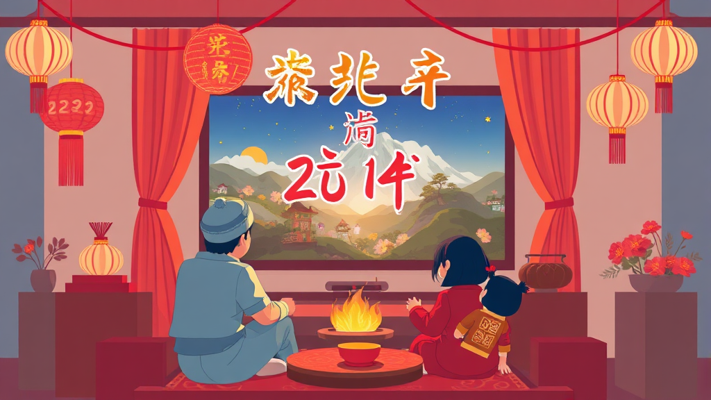 2026 설날, 가족과 함께 즐길 영화는? (illustration 스타일)