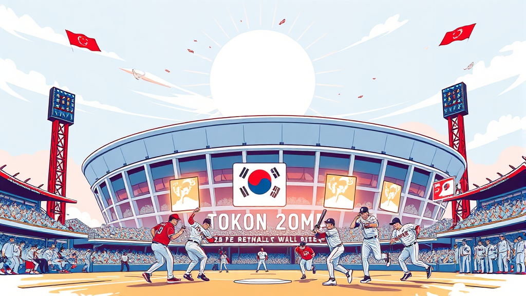 대한민국 대표팀 경기 일정 및 상대팀 (illustration 스타일)
