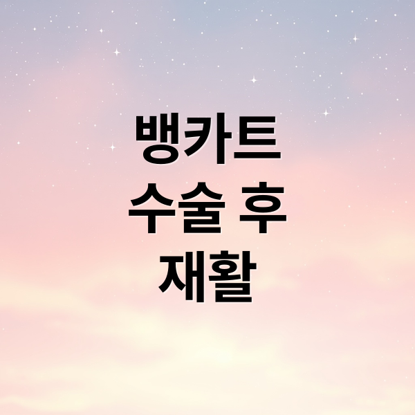 뱅카트
수술 후
재활 (Bankart 수술 후 운동 복귀, 단계별 가이드)