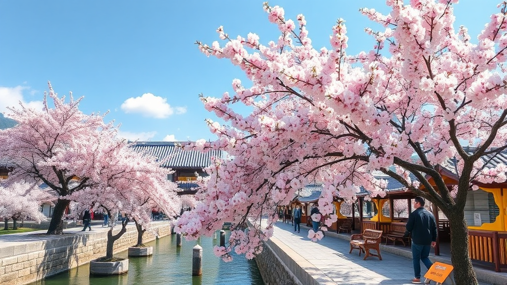 진해군항제 연계 관광: 창원 All-in-One 투어패스로 즐기기 (realistic 스타일)