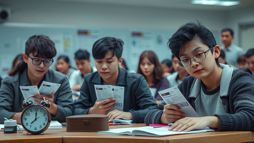 수능 필수 준비물 체크리스트 (realistic 스타일)