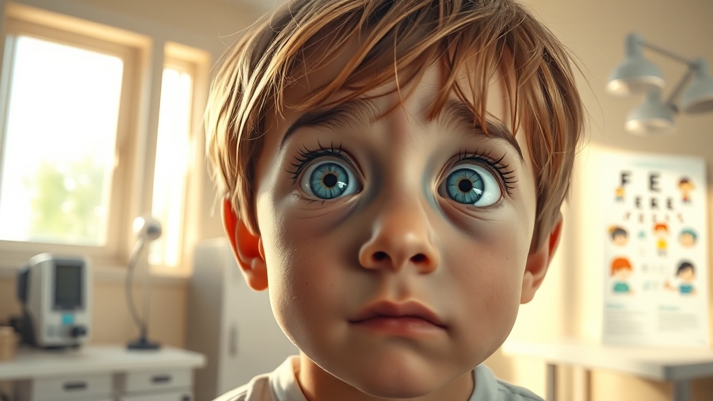 근시와 망막박리 연관성 (realistic 스타일)