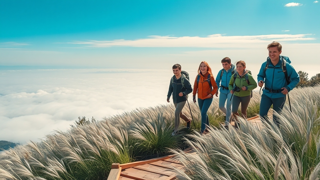 노고단 등산 코스 (realistic 스타일)