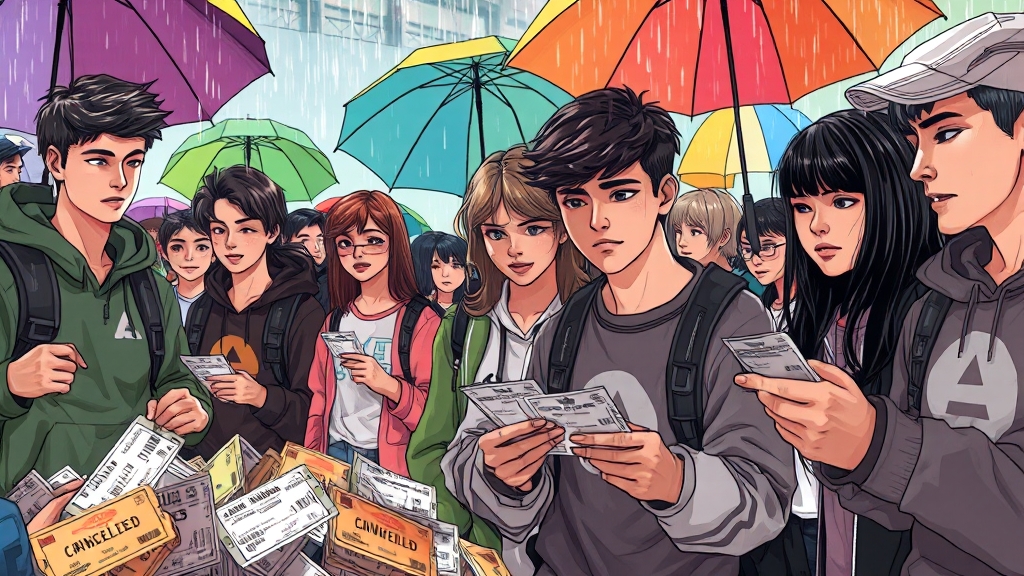 우천 취소, 이렇게 대처하세요! (illustration 스타일)