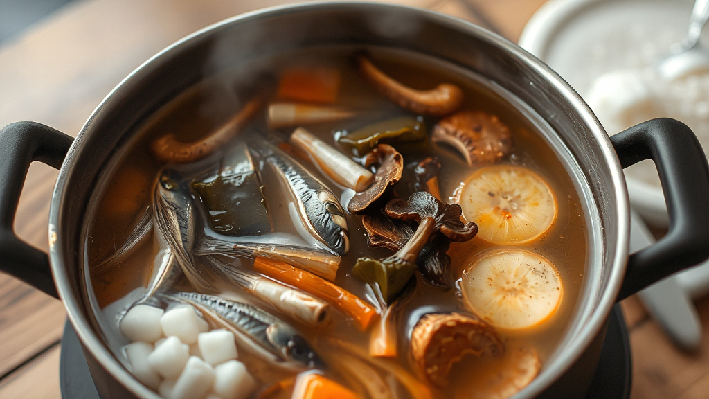 김장 육수 & 찹쌀풀 비법 (watercolor 스타일)