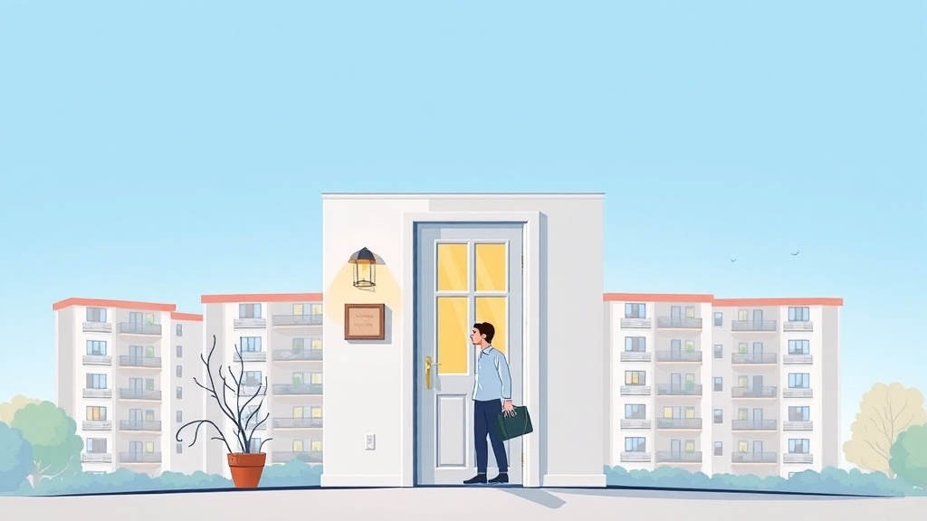 입주자 선정 절차 (illustration 스타일)