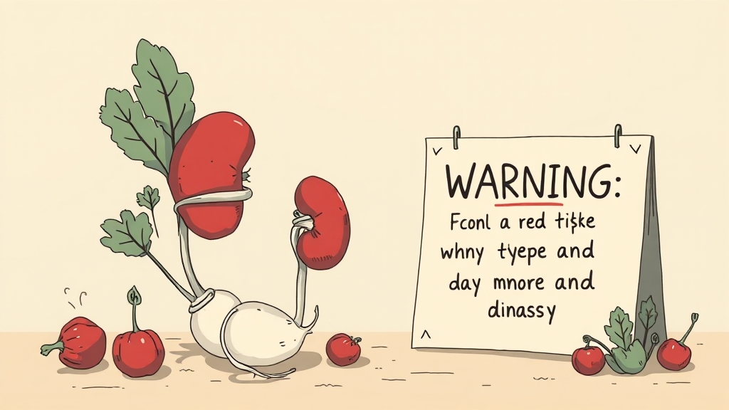 무 섭취 시 주의사항 (illustration 스타일)