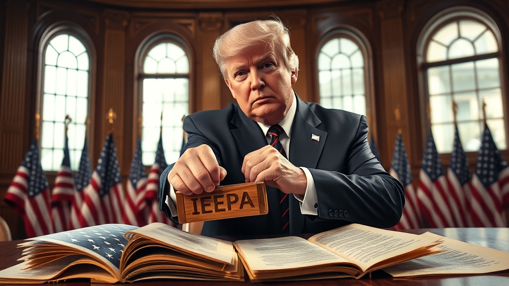 Background of the Trump Tariff Lawsuit (realistic style)