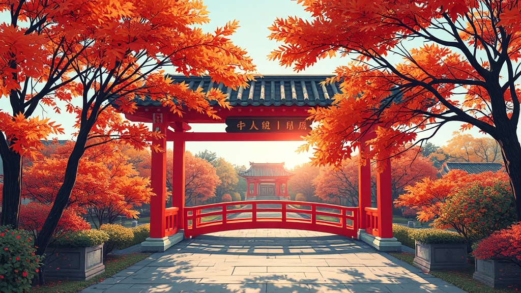 화담숲 단풍 절정 시기 예측 및 명소 추천 (illustration 스타일)