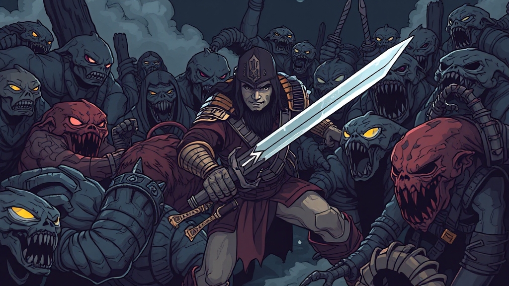 육성 난이도: 전사 & 도적 (illustration 스타일)