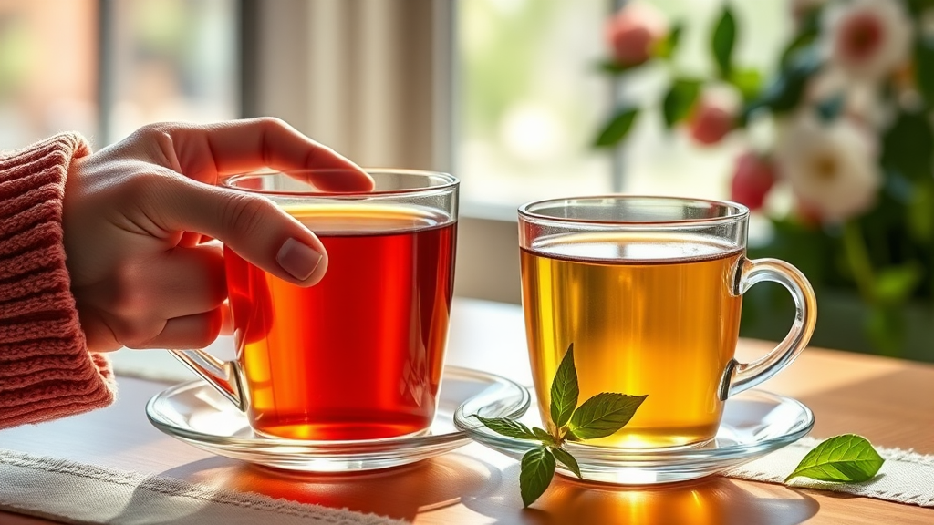 건강한 차 섭취를 위한 올바른 방법 (realistic 스타일)